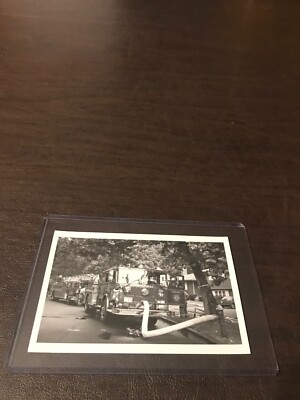 FIRE TRUCKS-1991 - RIVER EDGE - NEW JERSEY - RPPC REAL PHOTO POSTCARD BY KOWALAK