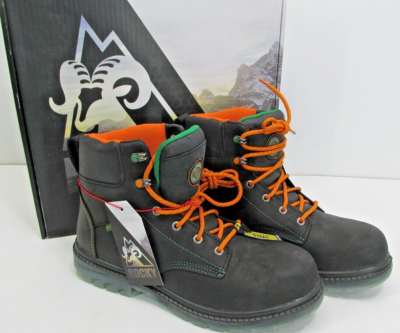 Rocky WorkSmart Waterproof Safety Steel Toe Black Boot Mens  display picture 1