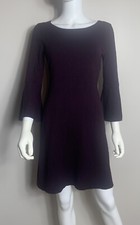Calvin Klein Bell-Sleeve Sheath Sweater Dress Pull Over Womens SM Purple