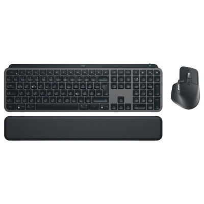Logitech MX Keys S Combo Graphit Maus-Tastatur-Set RF Wireless + Bluetooth 