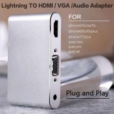 8Pin to HDMI TV / VGA Projector/Audio Adapter for iPhone 13 12 11 Pro Max X iPad