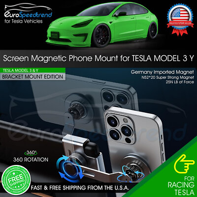 Tesla Phone Holder Magnetic Mount - Strong Magnet Car Phone Mount For Model 3/Y/S/X Accessories
