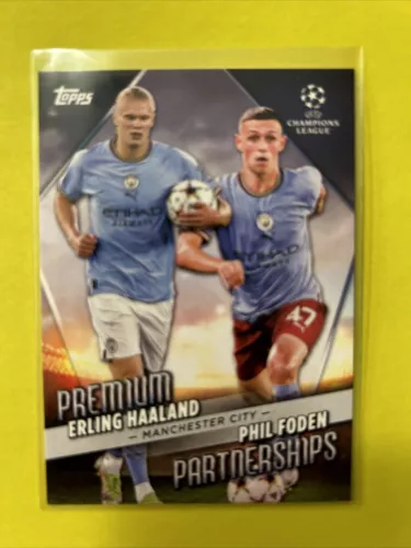2022-23 Topps UEFA CC Erling Haaland Phil Foden Premium Partnerships #PP-5 ⚽️🔥