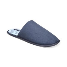 Club Room Men's Mule Slippers, Navy Blue, Small 6-7 
