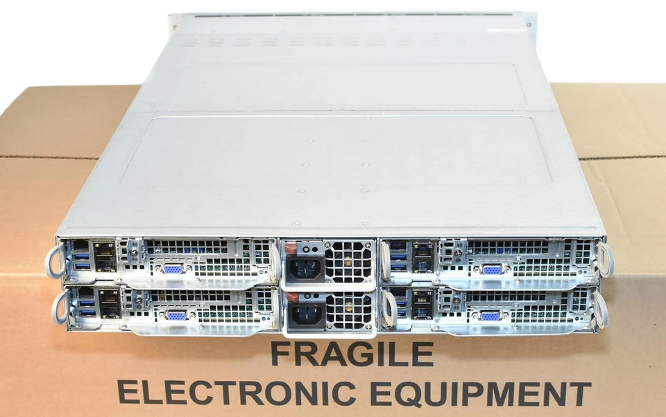 SuperMicro 2028TP-HC1R 2U Server 4-Node X10DRT-P 8x Xeon E5-2640v3 256GB RAM - Image 3 of 4