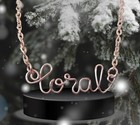 Name necklace wire Letters Personalized Gift  silver Necklace Ankle Bracelet UK