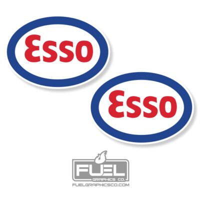Esso Logo Premium Vinyl Decal Pack Oil Gasoline brand Happy  Motoring