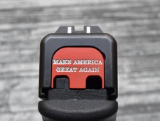 Milspin Make America Great Again Slide Back Plate Red Cerakote Stainless Steel