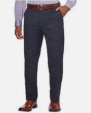 Men's Kirkland Signature Non-Iron Dress Pant Black Pin Dot 34x32- NWT 