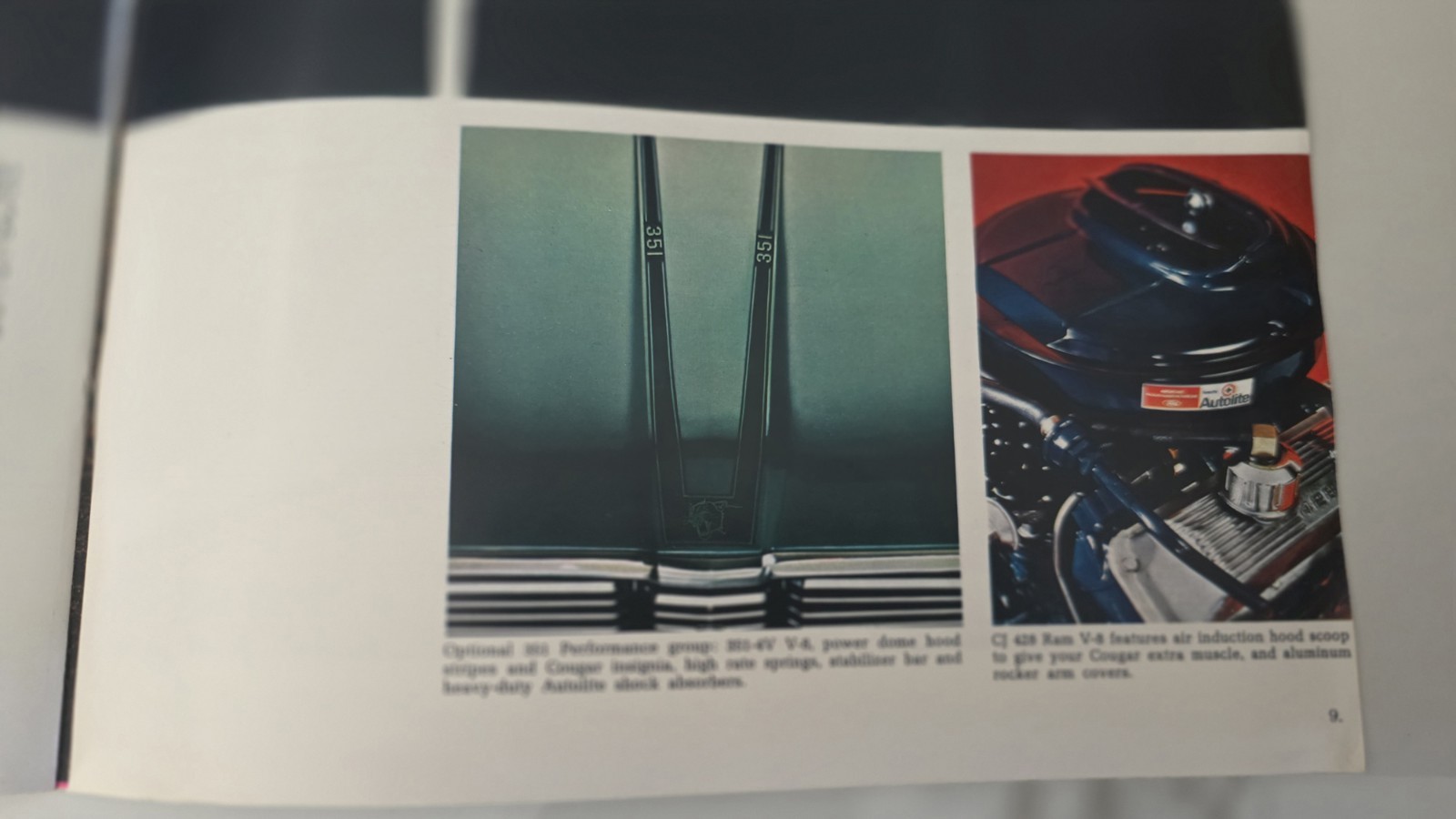 1969 Original Dealership Mercury Cougar CJ 428, XR7, CONVERTIBLE Sales Brochure thumbnail 8