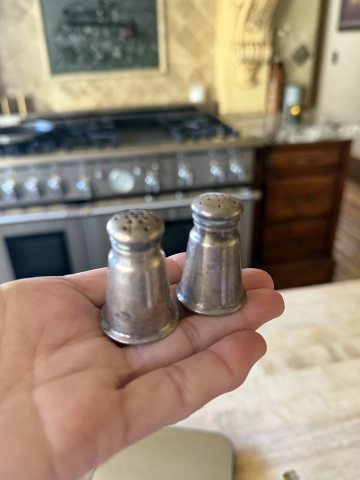 Juego de saleros y pimenteros vintage Watson Co. de plata esterlina .925 años 20-40 Foto 2 de 4