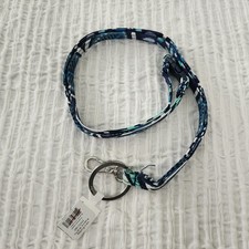 Vera Bradley Blue Island Medallion Breakaway Lanyard ID Key Holder 15972-U60 NEW
