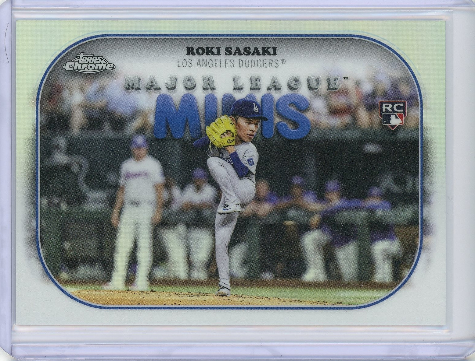 2025 Topps Chrome Update Roki Sasaki Major League Minis Case Hit #MM-10 Dodgers