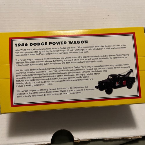 Havoline 1946 Dodge Power Wagon For Cast Model By Ertl 1:25 Scale Lim Ed 2006 - Picture 12 of 13
