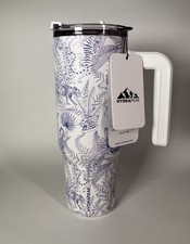 Hydrapeak 32oz Voyager Steel Tumbler purple jungle white lotus tiger Artisan cup