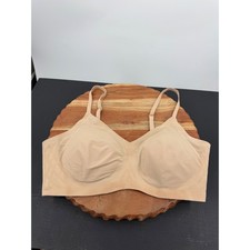 Honeylove Silhouette Bra Women Small Beige Wireless Seamless LWBR0201