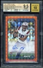 2024 Topps Chrome Drake Maye Auto RC Orange Geo /25 BGS 9.5/10 POP 1 TRUE GEM