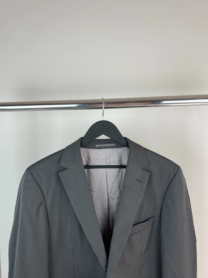 HUGO BOSS Men’s Grey Striped Wool Blend Suit 2-Piece Size EU 52R US 42R - Image 3 of 4