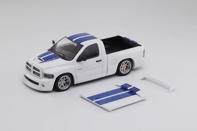 SHOOM 1/64 Scale Dodge RAM SRT-10 Pickup White Diecast car Model Toy Gift