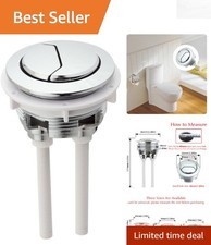 Modern Dual Push Toilet Button 48mm - Stainless Steel with Easy Installation
