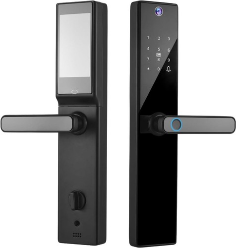 NEW S819-2MAX 4.5" Screen Bluetooth Keypad Smart Door Lock In Black -Z03 - Picture 1 of 9
