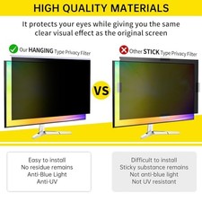 TRANSPARENT BLUE/CLEAR - DEJIMAX  2-PACK 27 INCH COMPUTER PRIVACY SCREEN FILTER