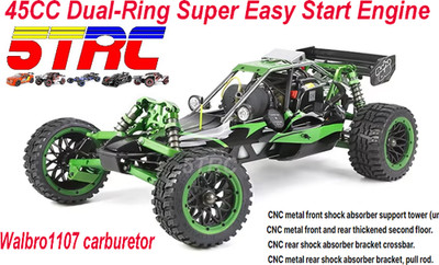 Rofun RC 1/5 Scale RC 5B Baha 450 Green 450AG 45cc Gasoline RC Buggy Rovan