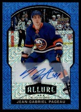 2020-21 UD Allure Blue Line Autographs Jean-Gabriel Pageau Auto /35 New York
