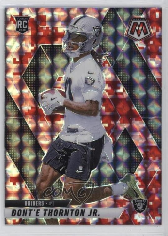 2025 Panini Mosaic Rookies Red Camo Mosaic Prizm Dont'e Thornton Jr #369 13ab