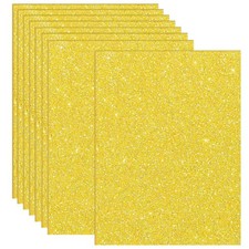 16 Sheets Glitter Foam Sheets Paper 6" x 8" Golden