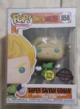 Image of Funko Pop Dragon Ball Z Super Saiyan Gohan GITD #858 + Free Protector