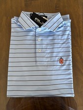 NWT MEN'S RALPH LAUREN RLX POLO, SIZE: M, COLOR: BLUE STRIPED M4.7