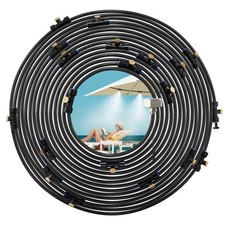 Misting Cooling System, 26FT 8M Misting Line  7 Brass Mist Nozzles  Brass...