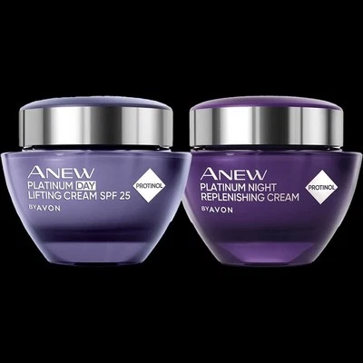 Avon Anew Platinum DAY Lifting SPF25 & Night Replenishing Cream 50ml (Sealed)