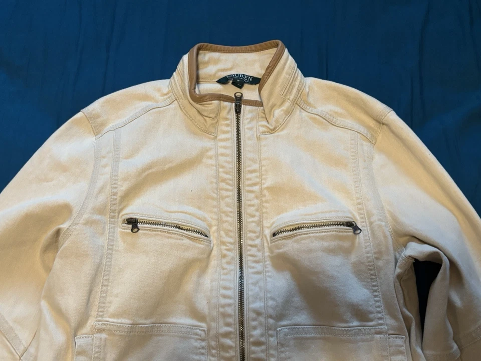 Abrigo Chaqueta Vaquera Lauren Ralph Lauren Cremallera Completa Caqui Mujer Medio Tostado Desierto Foto 4 de 4