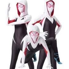 Into the Spider-Verse Gwen Stacy Jumpsuit Costume Girl Women Spiderman Jumpsuit