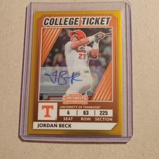 2022 Panini Elite Extra Edition Jordan Beck Contenders Optic GOLD Auto RC 13/99