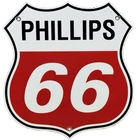VINTAGE PHILLIPS 66 GASOLINE PORCELAIN SIGN DEALERSHIP GAS STATION MOTOR OIL