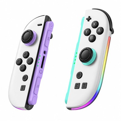 Joypad für Nintendo Switch 2 Konsole Joy-Con / RGB Controller mit Turbo LED Weiß