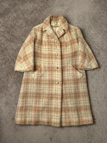 Vintage Womens Jacket 1960s Lilli Ann Wool Boucle With Pencil Collar Wool Size L