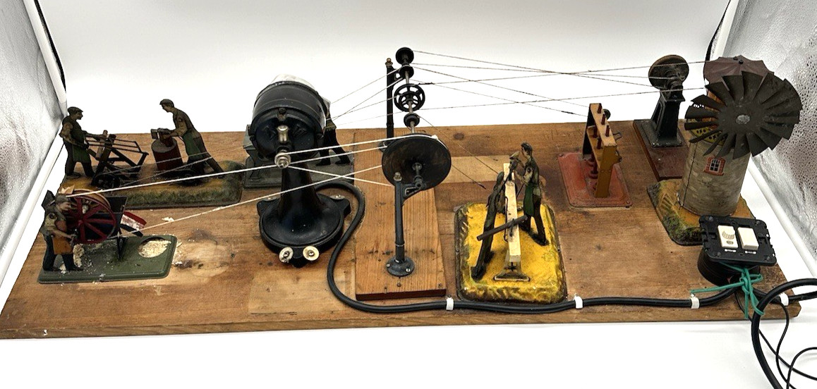 MONUMENTALE GIOCO IN LATTA ANTICO OFFICINA FABBRICA DIORAMA GBN BAVARIA GERMANIA