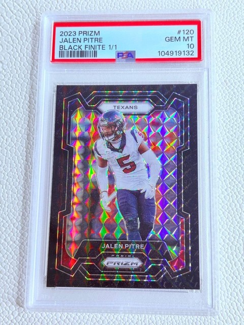 2023 Panini Prizm JALEN PITRE BLACK FINITE PRIZM 1/1 PSA 10 GEM MINT #120