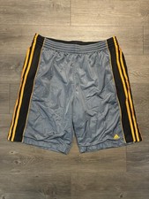 Vintage Adidas Shorts Mens M Satin Three Stripes Athletic Dazzle Shiny Y2K 2008