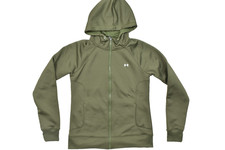 Under Armour Storm Hoodie Women's Medium Olive Green Full Zip Fleece Lined Water