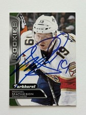 Michael Matheson Panthers Autographed 2016-17 UD Parkhurst Rookies Card #362 COA