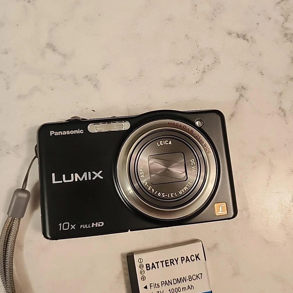 Panasonic LUMIX DMC-SZ7 Digital Camera Black Compact 10x Zoom Full HD Excellent - Image 2 of 4