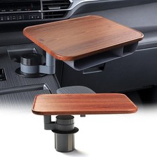 360  Rotating Wood Car Tray  Desk for Laptop - Steering Wheel Cup Holder T