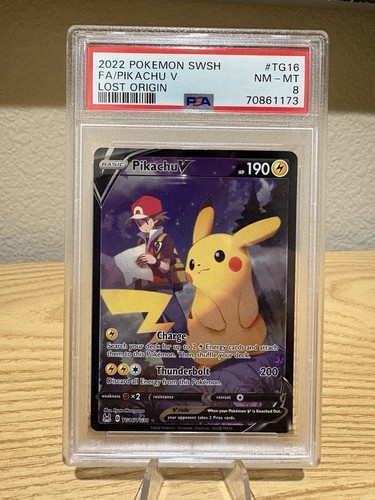 Pikachu V graded PSA 8 for sale on eBay
