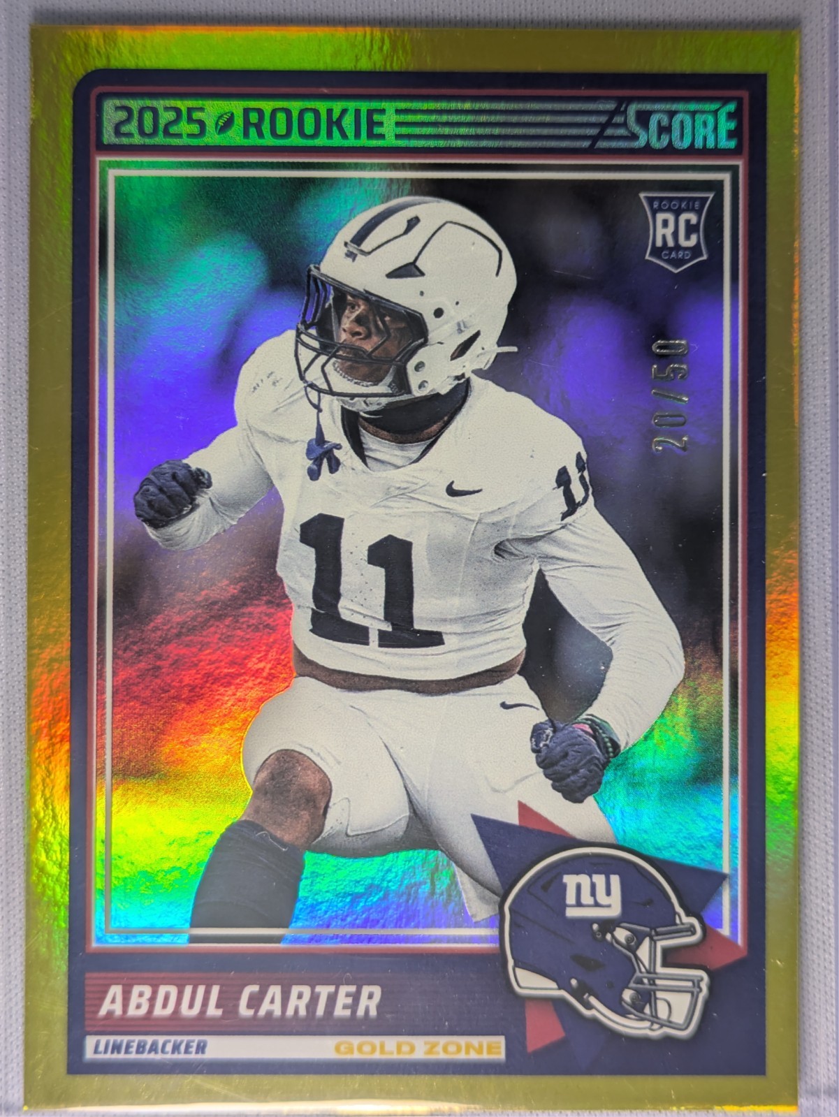 Abdul Carter [Gold Zone] #16 | 2025 Panini Score Rookie (RC) /50