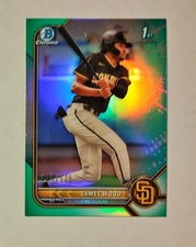 James Wood 2022 1st Bowman Chrome AQUA REFRACTOR 077/125 Nationals BCP-108 RC z1